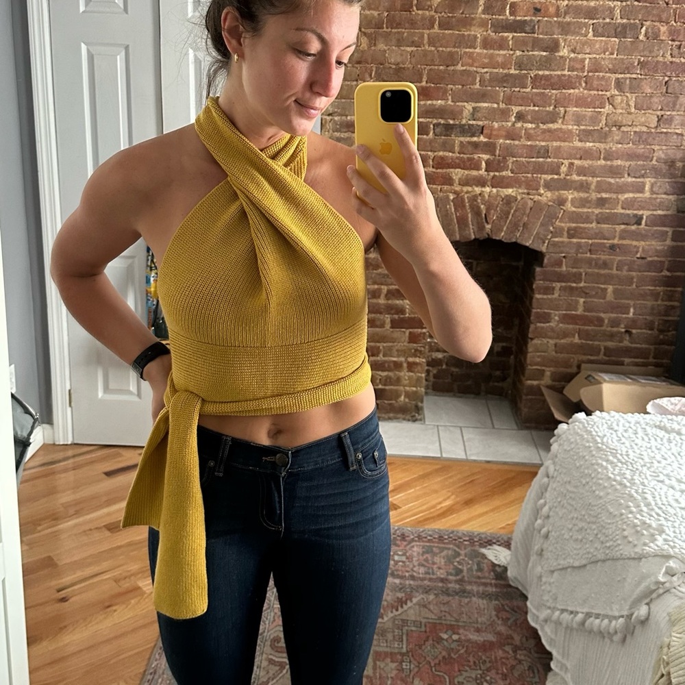 Free People Orchid Convertible Open-Back Sweater Tank
